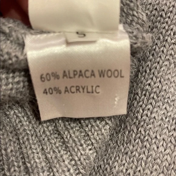 Bruuns Bazaar Small Grey Alpaca Blend Button Front Knit Cardigan - Picture 9 of 10